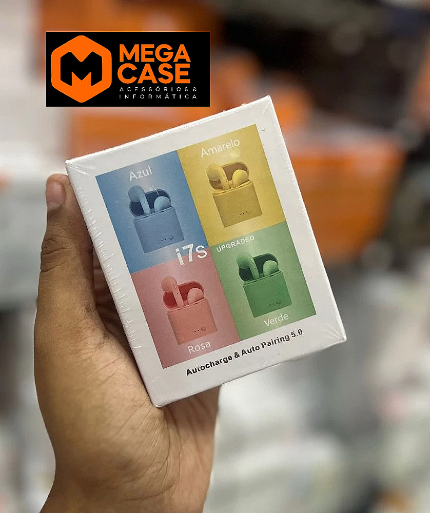 Fone Bluetooth i7s TWS Colorido