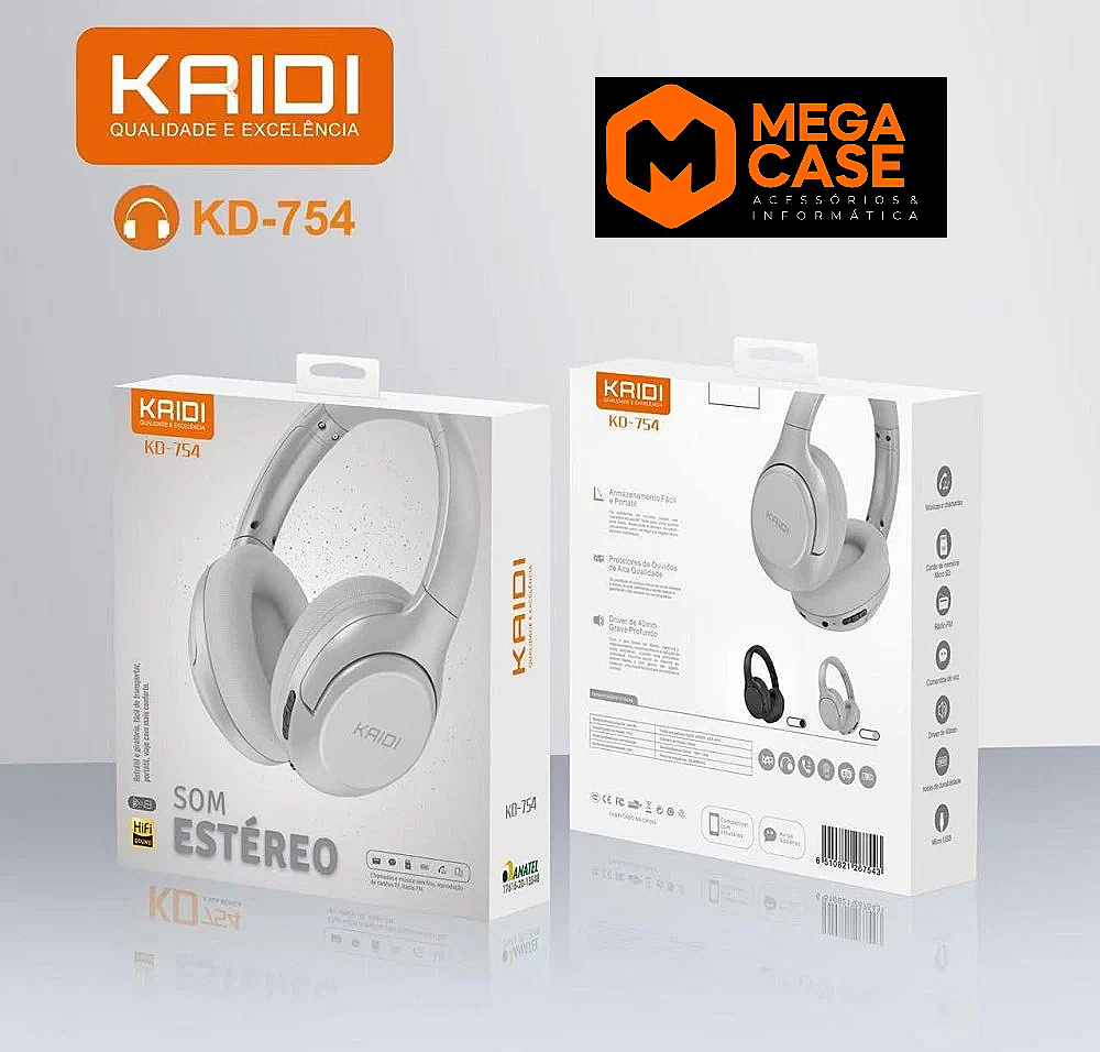 Fone Bluetooth Kaidi KD754