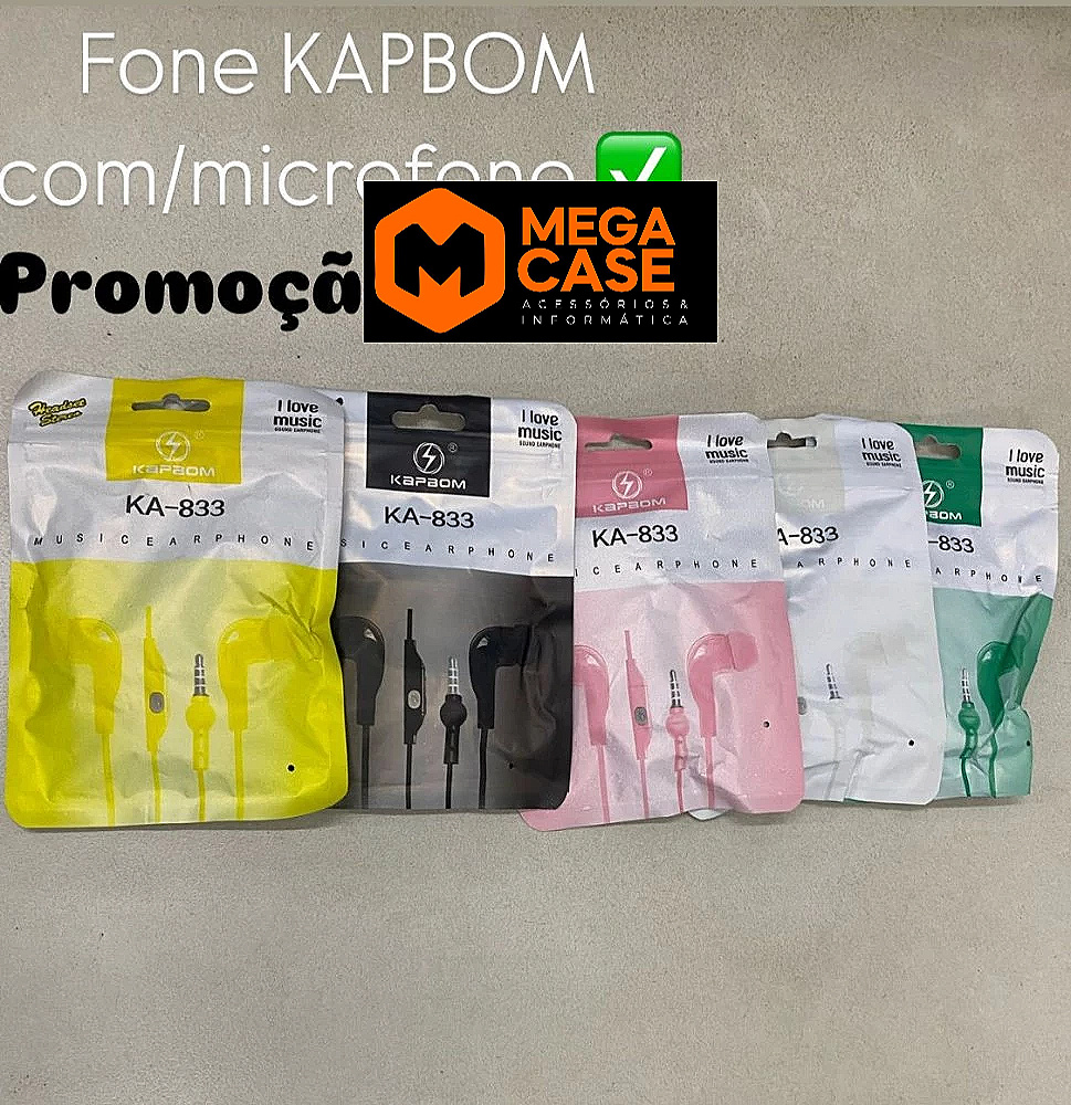 Fone com microfone KAPBOM KA-833