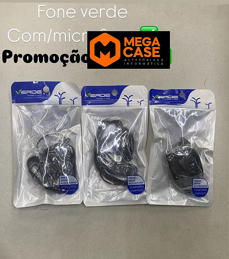 Fone com microfone VERDE VD-P