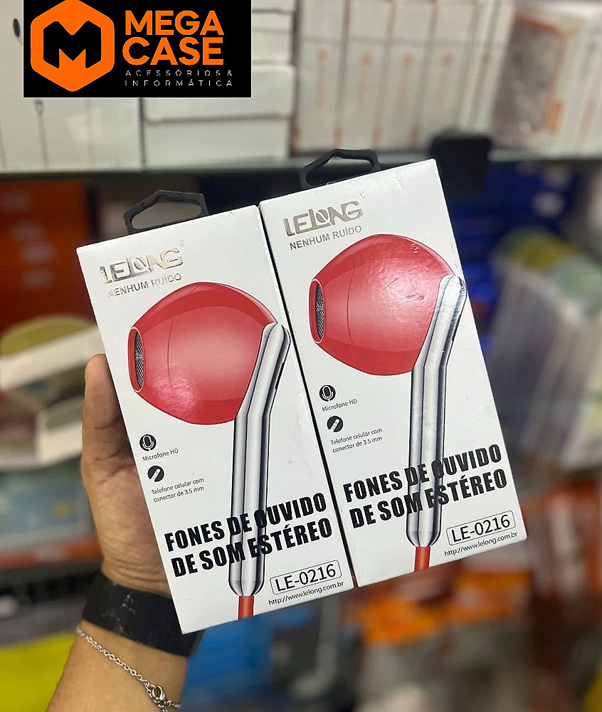 Fone de ouvido estéreo LE-0218Y Earphones