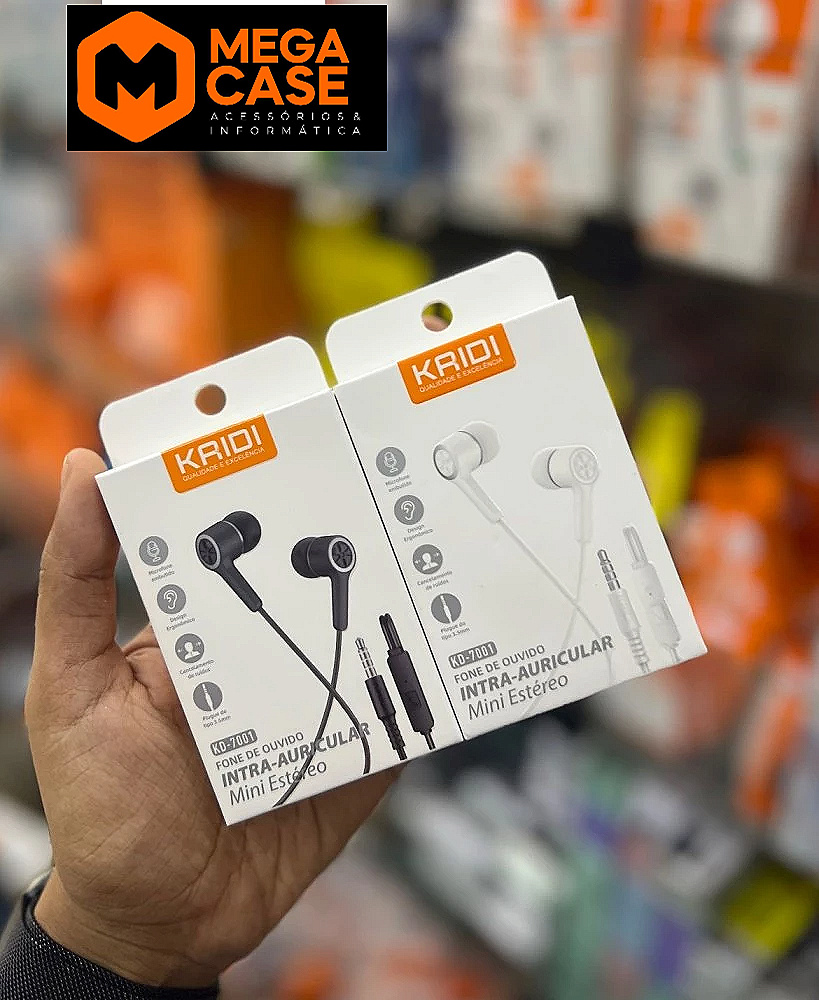Fone de Ouvido Intra-Auricular Mini Estéreo KD-7001