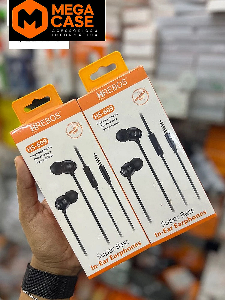 Fone de Ouvido Super Bass In-Ear HS-609
