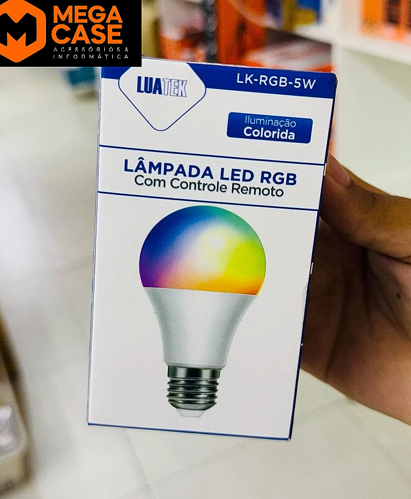 Lâmpada LED RGB Luatek LK-RGB-5W com Controle Remoto