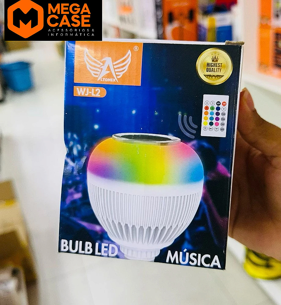 Lâmpada LED RGB Bluetooth WJ-L2 com Controle