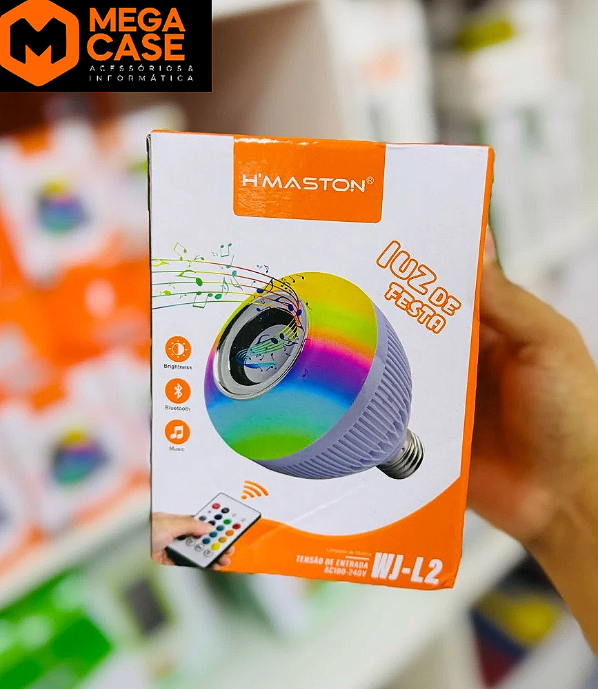 Luz de Festa RGB H'maston WJ-L2 com Bluetooth e Controle