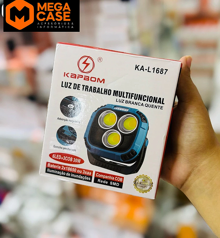 Luz de Trabalho Multifuncional Kapbom KA-L1687 com Ímã