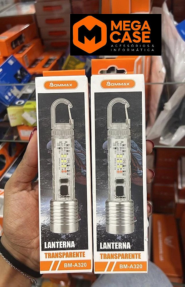 Lanterna Transparente Portátil Bommax BM-A320