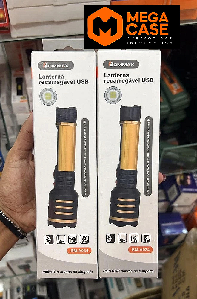 Lanterna recarregável USB BM-A034 Bommax