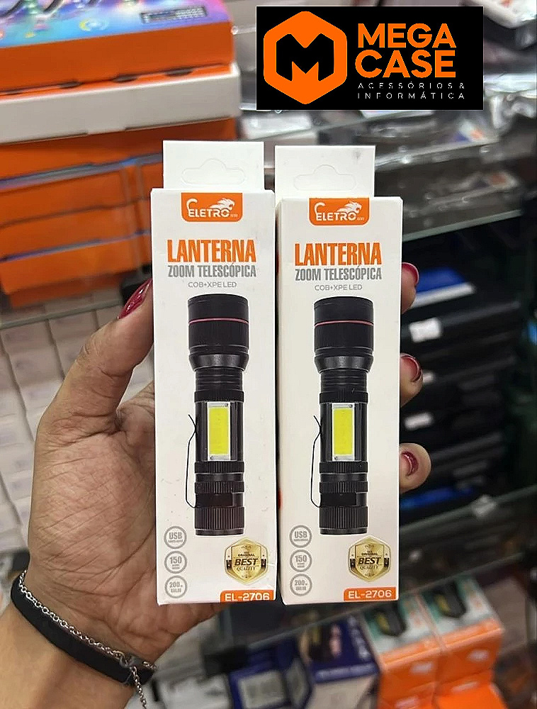 Lanterna Zoom Telescópica Eletro CE EL-2706