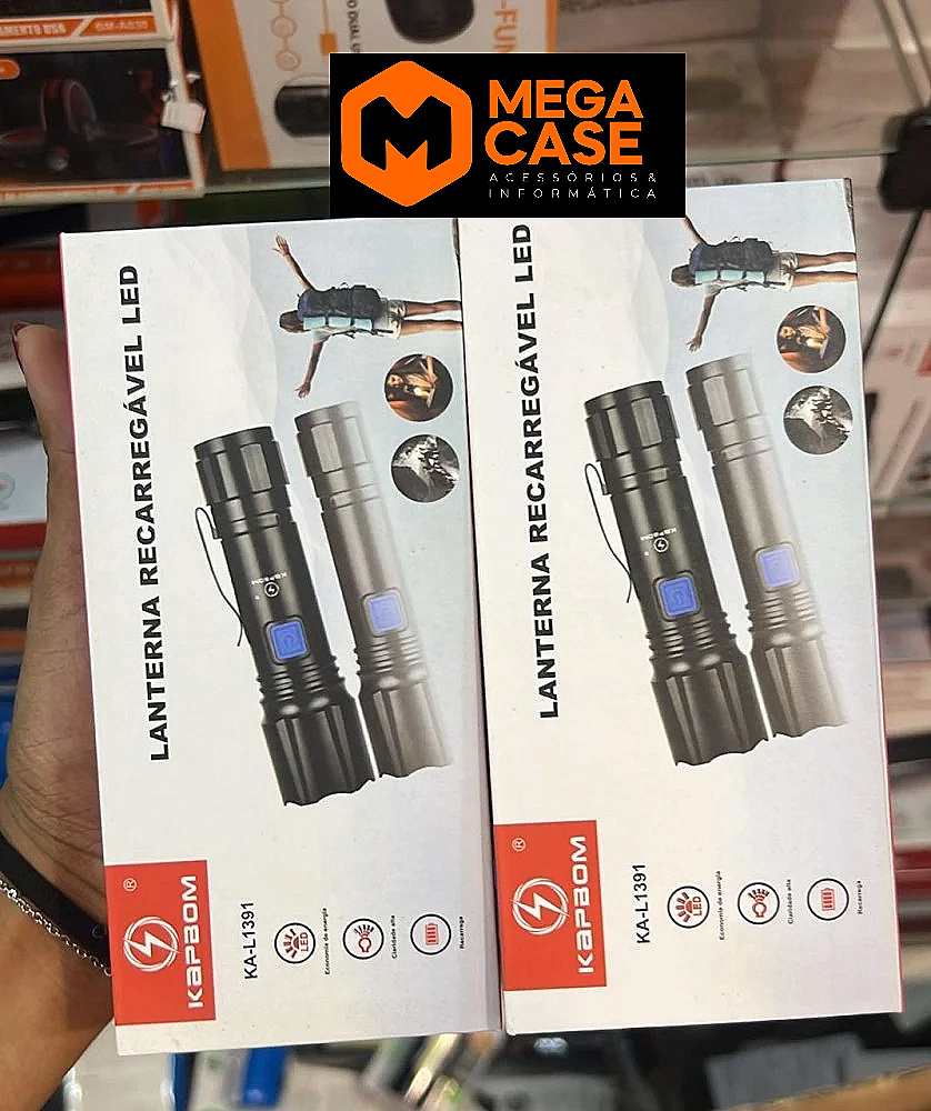 Lanterna LED Recarregável Kapbom KA-L1391