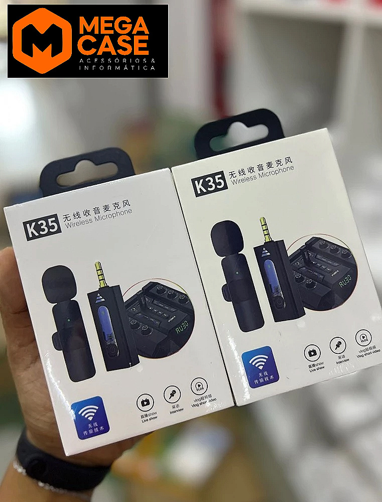 Microfone de Lapela Sem Fio K35 \