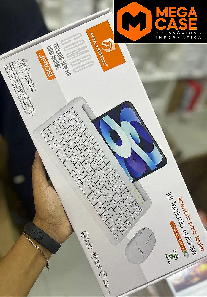 Kit Teclado e Mouse Sem Fio H'maston JP109