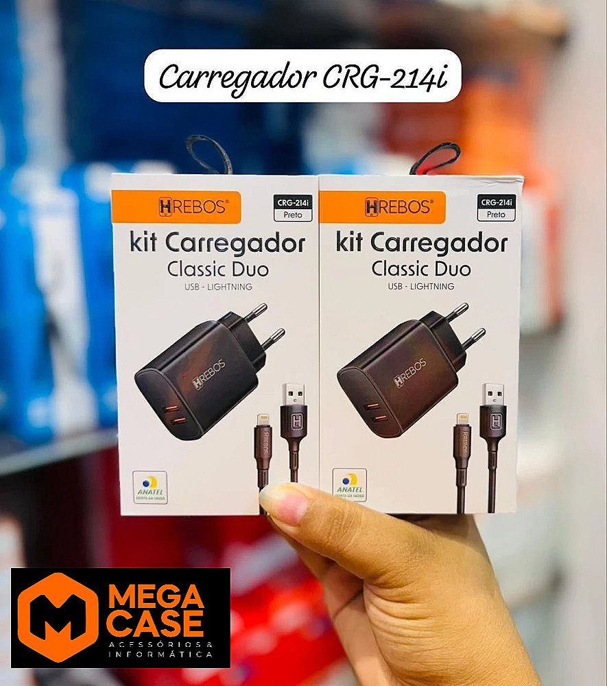 Carregador iPhone H'rebos Classic Duo CRG-214i