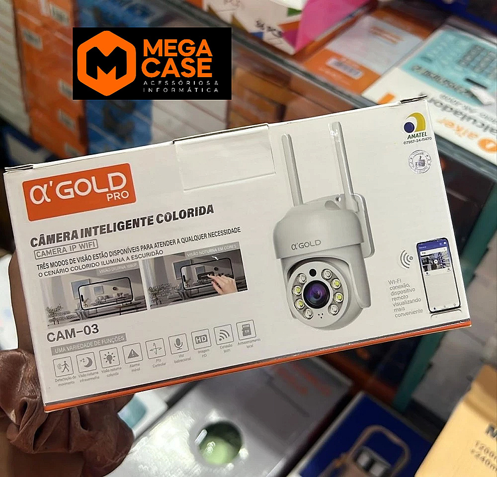 Câmera Inteligente Colorida CAM-03 com Wi-Fi