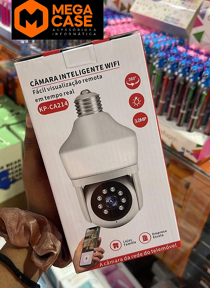 Câmera Inteligente WiFi KP-CA214 com Visão 360°