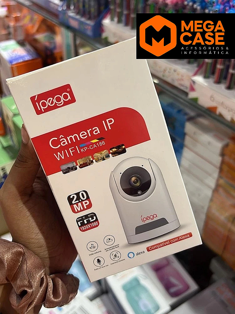 Câmera IP WiFi iPEGA 2.0MP KP-CA186 – Compatível com Alexa