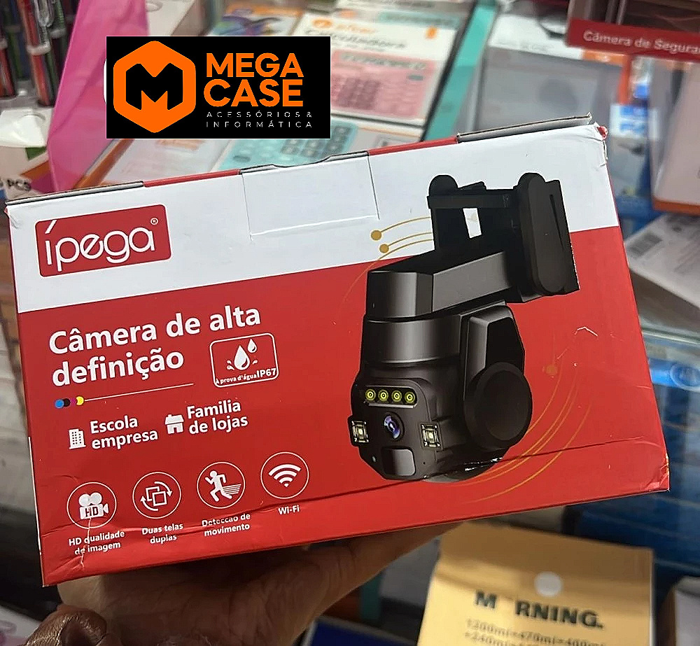 Câmera iPEGA KP-CA189 com Painel Solar – Bateria Interna WiFi 2.4GHz